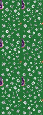 Renkli Yaz Temalı eskiz kalıbı. Güzel kumaş deseni. Düz Çiçek Elementleri Tasarımı. Raster illüstrasyonunda çiçek deseni çizimi.