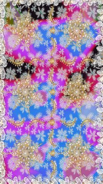 Raster altın desen. Doğulu stil, altın elementlerle altın rengi nötr renkte arabesk yapar. Kusursuz kıvırcık saçlar..