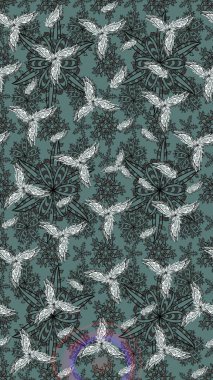 Raster illüstrasyonu. Tarafsız renklerde çiçekler. Çiçek desenli eskiz, vuruşlar, sıçramalar, yaz çiçekleri..