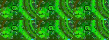 Renkli yeşil ve mavi çizim kalıpları. Tekstil ve kapak tasarımı için mükemmel. Doodle tarzı. Elle çizilmiş sonbahar çiçeği deseni. Yeşil ve mavi renkte çiçekler.