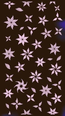 Desen, çizim, çiçek sınırı. Çiçek çelengi. Kıvırcık, parlak örgü. Eski moda arka plan. Güzel, parlak, pürüzsüz kumaş, tuval. Raster illüstrasyonu.