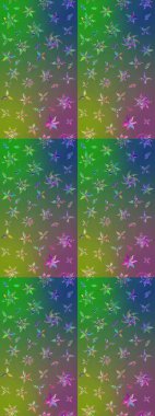 Halk tarzı. Modern çiçek arkaplanı. Parlak renkli çiçekleri ve yeşil ve mavi renkli yaprakları olan harika bir çiçek deseni. Moda baskıları için zarif bir şablon.