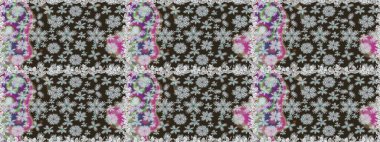 Gri ve nötr renkte çiçekler. Gömlek baskısı için çiçek boyası. Çiçeksiz desenli arka plan.