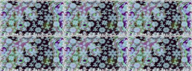 Eski usul. Renkli desenli kusursuz desenli, nötr ve gri çiçekli ve dekoratif elementli. Kumaş, tekstil, duvar kağıdı baskısı için. Raster illüstrasyonu. Kusursuz arkaplan.