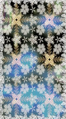 Küçük çiçekteki sevimli çiçek deseni. Raster deseni. Raster illüstrasyonu. Gri ve mavi renklerde. Soyut çiçek pürüzsüz desen arkaplanı.