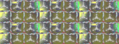 Tarafsız, gri ve yeşil renkli güzel çiçekli eskiz deseni, suluboya çiçek deseni, duvar kağıdı, kart ya da kumaş için fayanslı. Raster..