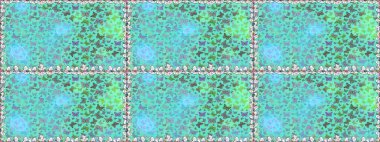 Kusursuz. Raster illüstrasyonu. Mavi ve yeşil soyut arka planda gece kelebekleri. Kumaş, tekstil, baskı ve davetiye.