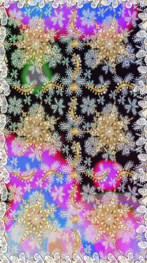 Gri ve nötr renklerde, altın elementlerle klasik, pürüzsüz desen. Noel 2019, kar tanesi, yeni yıl.