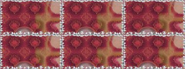 Raster. Güzel suluboya çiçekler, parlak resimler ilham verici ve kahverengi çiçek desenli arkaplan..