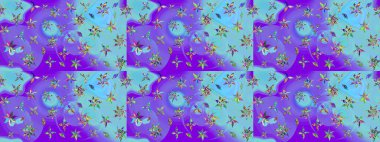 Raster 'ın taze dokusu. Yumuşak fayans. Yumuşak pamuk tasarımı. Klasik çiçek desenli. Paketleme, tekstil, duvar kağıdı için çiçek arkaplanı.