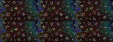 Gri ve kahverengi renkli çiçek çizimi. Çiçek deseni. Gri ve kahverengi renkli çiçekler. Şatafatlı bahar bahçesi dokusu. Raster illüstrasyonu.