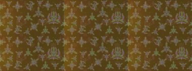 Kar taneleri, kar yağışı. Düşen Noel stili kar taneleri. İllüzyon. Güzel raster kahverengi, yeşil ve mor kar taneleri renkli bir arkaplanda izole edilmiş..