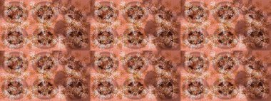 Raster illüstrasyonu. Raster kahverengi, pembe ve nötr kar tanelerinden izole edilmiş. Kar taneleri koleksiyonu. Güzel kış süsleri..