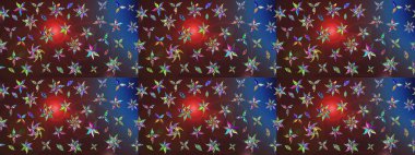 Raster düz çiçek çizim deseni. Hediye ambalaj kağıdı, tebrik kartları, posterler ve pankart tasarımı. Kahverengi ve mor renkte çiçekler.