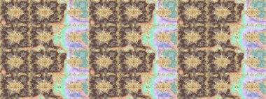 Raster geleneksel oryantasyon süsü. Kahverengi renklerde altın desenler ve altın elementler. Klasik altın deseni çiz.