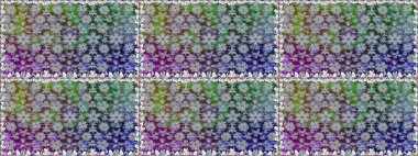 Patlayan çiçekler soyut olarak yerleştirilmiş. Gri renklerde bahar çiçekleri. Raster deseni. Raster illüstrasyonu.