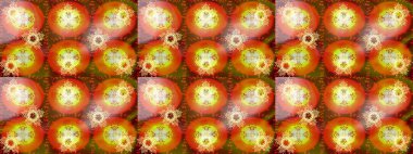 Paisley 'ler zarif çiçek desenli eskiz arka plan duvar kâğıdı çizimi. Güzel, modaya uygun, modern, üç boyutlu sanat eseri, altın ve kahverengi, turuncu ve sarı desenli çiçek yaprakları ve süslemeleri.