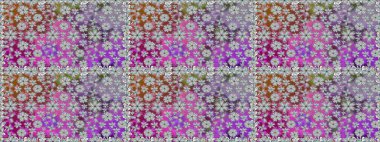 Çiçek deseni. Raster illüstrasyonu. Gri renklerde çiçeksiz. Şatafatlı bahar bahçesi dokusu. Gri renkli çiçekler.