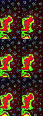 Güzel kumaş deseni. Raster suluboya deseni, narin çiçekler, kahverengi ve siyah çiçekler, tebrik kartı şablonu..