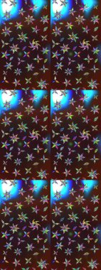 Raster hisseleri. Eskiz arkaplan modeli. Çiçekler kahverengi ve maviye. Suluboya, elle çizilmiş.