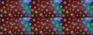 Güzel kumaş deseni. Renkli Yaz Temalı eskiz kalıbı. Güzel eskiz şekli. Yazdır. Raster çiçekli arka plan. Düz Çiçek Elementleri Tasarımı.