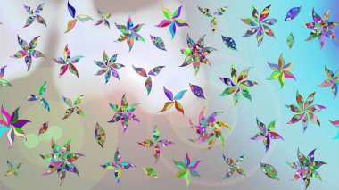 Güzel suluboya yaz çiçekleri deseni..