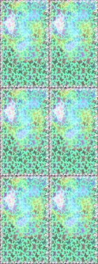 Mistik, semboller. Tekrarlanan karalamalar. Kusursuz renksiz desen. Mavi arkaplanda el çizimi.