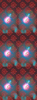 Arka plan dokusu, duvar kağıdı, çiçek teması kahverengi, mavi ve kırmızı renkler. Kabile sanatı boho baskısı, klasik çiçek arkaplanı. Soyut etnik raster pürüzsüz desen.