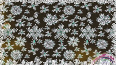 Soyut etnik raster kusursuz desen. Çiçekler. Vadinin çiçekleri gri ve kahverengi renklerde.