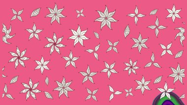 Raster deseni. Karalama çiçekleri çizim kalıbı. Pembe ve nötr el çizimi desen. Sanat inspipink ve nötr stil çiçekler ve arkaplan bırakır.