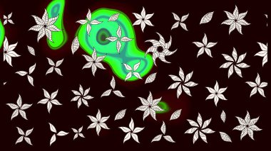 Raster resim. Çiçek desenli çiçek ve yaprakları ile. Sevimli küçük çiçek desenle.