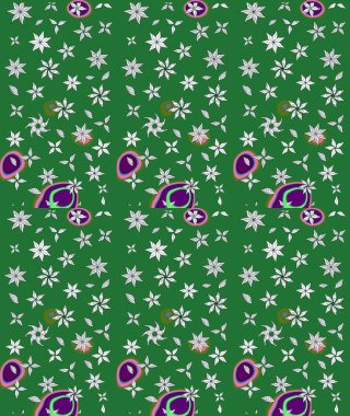 Küçük çaplı çiçeklerdeki basit şirin desenler. Tekstil veya kitap kapakları, imalat, duvar kağıtları, baskı, hediye paketi ve yapıştırma kitabı için çiçek eskizi geçmişi. Raster illüstrasyonu.