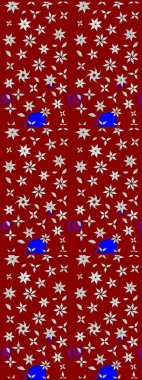 Kırmızı ve nötr renklerde çiçekler. Çiçekli karalama şeklinde Raster çiçek deseni. Yumuşak, bahar çiçekli arka plan.