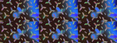 Grafiksel element dekorasyonu. Sembol kışı, donmuş, Noel, yeni yıl tatili. Siluet kar taneleri tabelası izole edilmiş kahverengi, mavi ve gri renkler. Kar Tanesi Mozaik ikonu. Raster illüstrasyonu. Düz tasarım