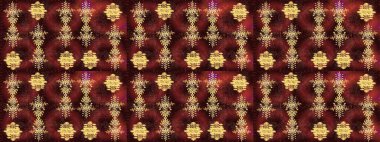 Düşen Noel stili kar taneleri. Güzel, kahverengi, kırmızı ve sarı kar taneleri renkli bir arka planda izole edilmiş. Kar taneleri, kar yağışı. Görüntü.