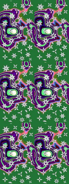 Yeşil ve nötr el çizimi desen. Karalama çiçekleri çizim kalıbı. Raster deseni. Sanat ilham verici ve nötr stil çiçekler ve arkaplan bırakır.