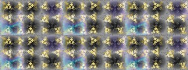 Renkli elementlerle Raster ilginç desen.