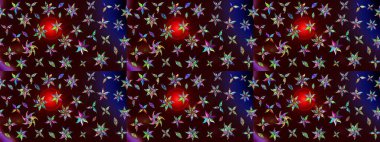 Kahverengi ve siyah renkli çiçekler. Küçük çiçekte sevimli çiçek deseni var..