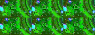 Sevgililer günü ve tebrik kartı konsepti için şık bir davetiye. Üst manzara, yumuşak yeşil ve mavi renkli. Çiçek kompozisyonu, el boyası, hassas şablon. Manzaralı çiçek deseni.