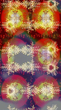 Güzel dekorasyon. Kırmızı, kahverengi ve gri renklerde izole suluboya kar taneleri. Kışın sembolü. İllüstrasyon kar tanesi.