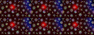 Suluboya tarzında siyah ve kahverengi renkte çiçekler. Suluboya çizim kalıbı. Çiçek izi.