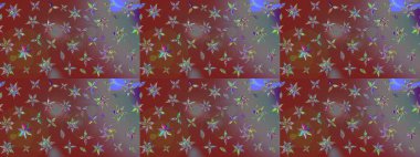 Kahverengi ve gri renkli çiçekler. Raster illüstrasyonu. Çizim çiçek deseni duvar kağıdı için kullanılabilir.