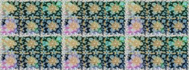 Altın şablon. Klasik çiçek dokusu. Kart, duvar kağıdı, ambalaj ve tekstil için klasik tasarım. Tarafsız ve gri renklerin kraliyet retro 'su. Raster illüstrasyonu. Kusursuz desenli altın elementler.