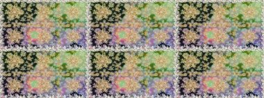 Kusursuz kraliyet lüksü, altın barok kumaş rengi. Altın antika ortaçağ dekoratifi, yapraklar ve altın desenli süslemelerle renksiz ve gri renklerde..