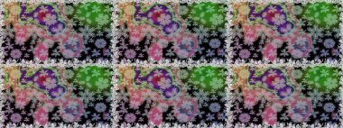 Raster illüstrasyonu. Gri ve nötr renklerde. Çiçekli güzel suluboya desen.