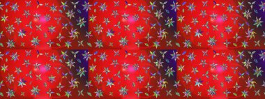 Raster. Eski usul. Raster illüstrasyonu. Tomurcukları çiçek olan sevimli bir çiçek deseni. Kumaş, tekstil, duvar kağıdı baskısı için. Taslak arkaplan.