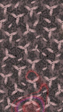 Çizim çiçek deseni duvar kağıdı, web sitesi arka planı, ambalaj kağıdı, davetiye, broşür, afiş veya web sitesi için kullanılabilir. El çizimi Raster çizimi. Parlak elementlerin.