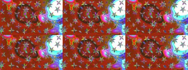 Parlak elementlerin. El çizimi Raster çizimi. Çizim çiçek deseni duvar kağıdı, web sitesi arkaplanı, paket kağıdı, davetiye, broşür, pankart veya web sitesi için kullanılabilir.