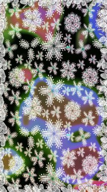 Raster Modaya uygun kumaş deseni. Renkli Bahar Temalı Kusursuz Arkaplan. Düz Çiçek Elementleri Tasarımı. Tarafsız ve gri renkli şirin çiçek deseni.