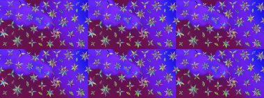 Soyut etnik raster çizim kalıbı. Kabile sanatı boho baskısı, klasik çiçek arkaplanı. Arkaplan dokusu, duvar kağıdı, mor ve mor renkli çiçek teması.